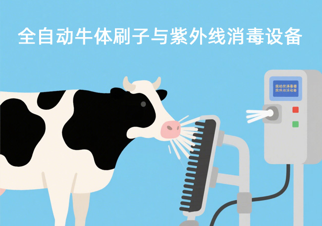 Fully automatic cow body brush and ultraviolet disinfection equipment